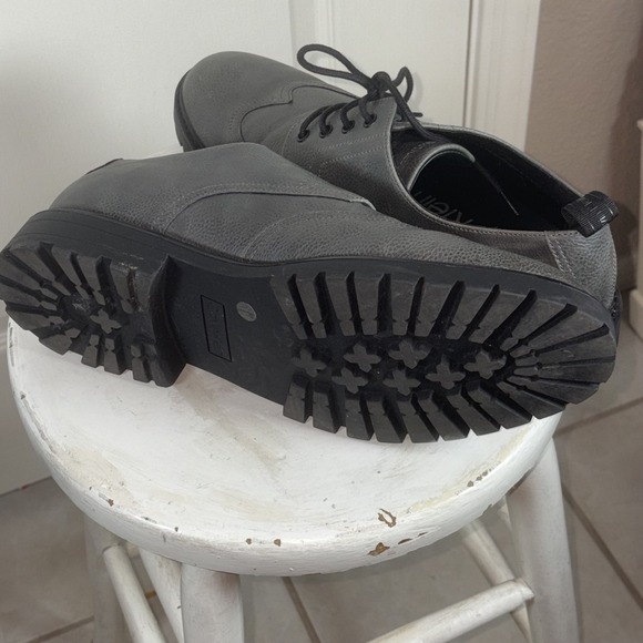 Calvin Klein Men's Oxfords Size 12 Charcoal Gray – Textile Upper – Style CMLING - Picture 4 of 8